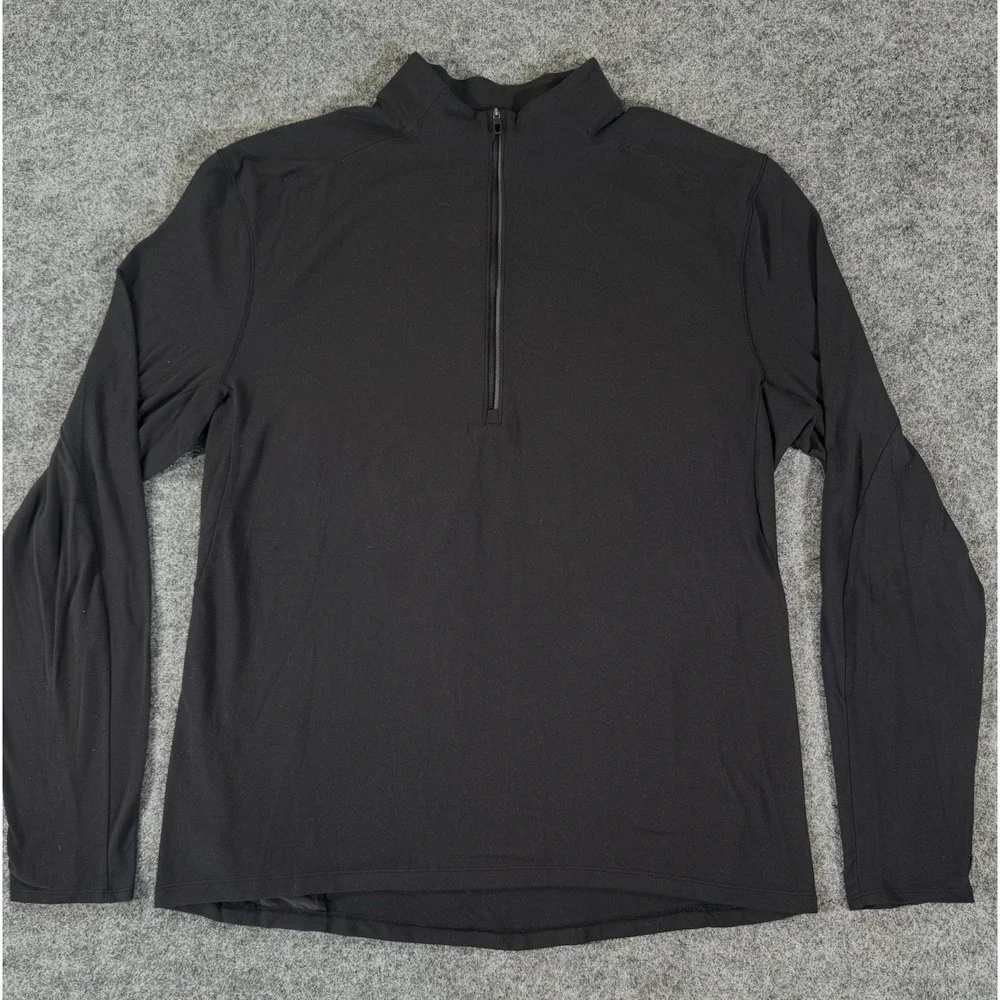 Lululemon Surge Warm 1/2 Zip Mens Large Black Running Training Pullover